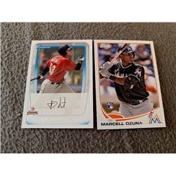 JD Martinez RC and Marcell Ozuna RC lot