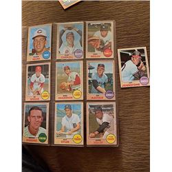 10 1968 Vintage Baseball cards