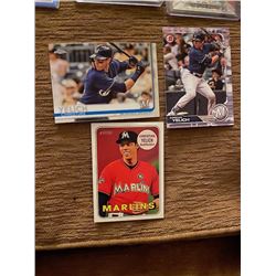 Christian Yelich 3 card lot