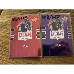 Ray Lewis Crusade lot both numbered