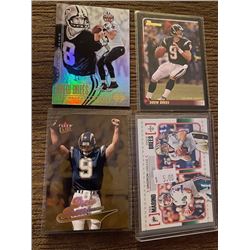 Drew Brees 4 Card Lot with a gold medallion card