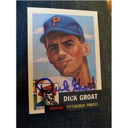 Dick Groat On Card auto with Hologram COA