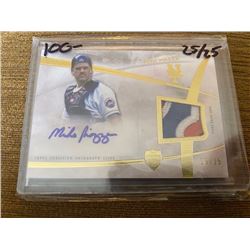 2014 TOPPS SUPREME MIKE PIAZZA AUTO 4 COLOR GAME-WORN PATCH