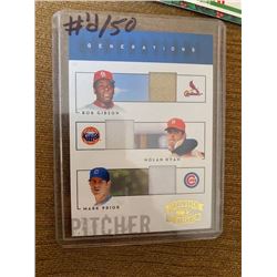 Nolan Ryan Bob Gibson Prior Throwback Threads Rare Card tough Pull