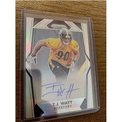 T.J. WATT 2017 PANINI PRIZM ROOKIE REFRACTOR AUTO PITTSBURGH PRIZM AUTOGRAPH