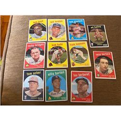 11 1959 Topps Vintage Baseball cards