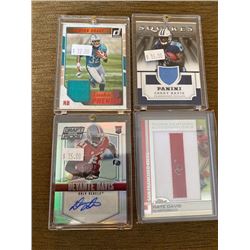 4 football auto rc and patch cards