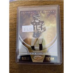 Patrick Mahomes Gold team