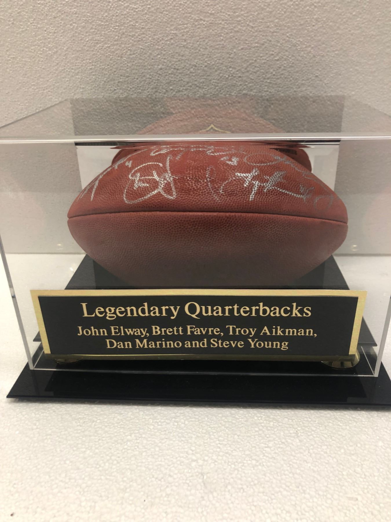 5 NFL Hall of Fame Quarterbacks Signed Football