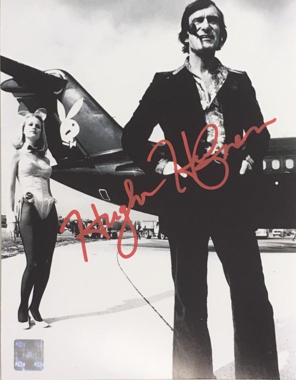 Signed Hugh Hefner 8x10 - Red Robe