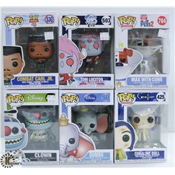 LOT OF SIX FUNKO POPS: ASSORTED KIDS PACK.