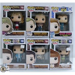 LOT OF SIX FUNKO POPS: ASSORTED TV SHOWS PACK.