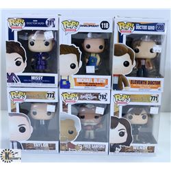 LOT OF SIX FUNKO POPS: ASSORTED TV SHOWS PACK.