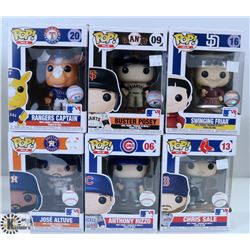 LOT OF SIX FUNKO POPS: ASSORTED MLB PACK.