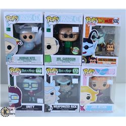 LOT OF SIX  FUNKO POPS: ANIMATION & SOUTH PARK