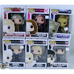 LOT OF SIX FUNKO POPS: ASSORTED MOVIES PACK.