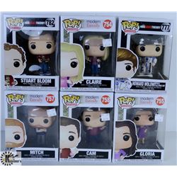 LOT OF SIX FUNKO POPS: MODERN FAMILY & BIG BANG