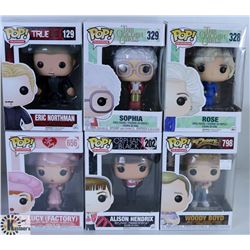 LOT OF SIX FUNKO POPS: ASSORTED TV SHOWS PACK.