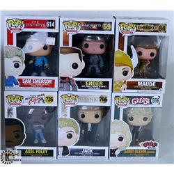 LOT OF SIX FUNKO POPS: ASSORTED MOVIES PACK.