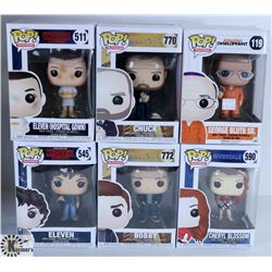 LOT OF SIX FUNKO POPS: ASSORTED TV SHOWS PACK.