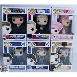 LOT OF SIX FUNKO POPS: ASSORTED TV SHOWS PACK.