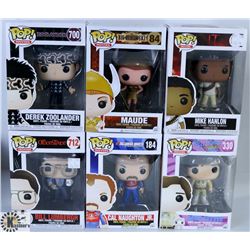 LOT OF SIX FUNKO POPS: ASSORTED MOVIES PACK.