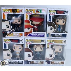LOT OF SIX FUNKO POPS: ASSORTED TV SHOWS PACK.