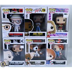 LOT OF SIX FUNKO POPS: ASSORTED MOVIES PACK.