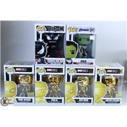 LOT OF SIX FUNKO POPS: ASSORTED MARVEL PACK.