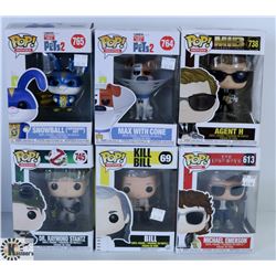 LOT OF SIX FUNKO POPS: ASSORTED MOVIES PACK.