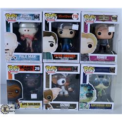LOT OF SIX FUNKO POPS: ASSORTED MOVIES PACK.