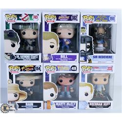 LOT OF SIX FUNKO POPS: ASSORTED MOVIES PACK.