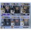 Image 1 : LOT OF SIX FUNKO POPS: ASSORTED MOVIES PACK.