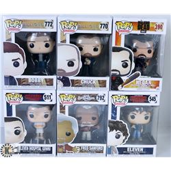 LOT OF SIX FUNKO POPS: ASSORTED TV SHOWS PACK.