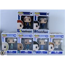 LOT OF SIX FUNKO POPS: ASSORTED TV SHOWS PACK.