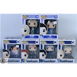 LOT OF SIX FUNKO POPS: ASSORTED TV SHOWS PACK.