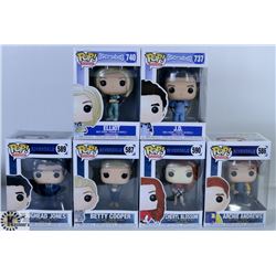 LOT OF SIX FUNKO POPS: ASSORTED TV SHOWS PACK.