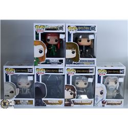 LOT OF SIX FUNKO POPS: ASSORTED VARIETY PACK.