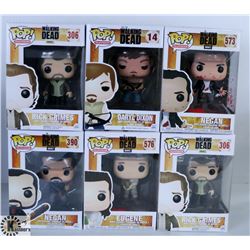 LOT OF SIX FUNKO POPS: ASSORTED THE WALKING DEAD