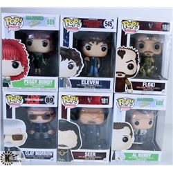 LOT OF SIX FUNKO POPS: ASSORTED TV SHOWS PACK.