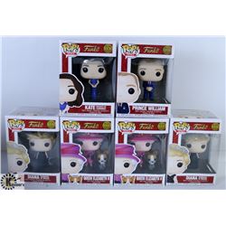 LOT OF SIX FUNKO POPS: ASSORTED ROYALS PACK.