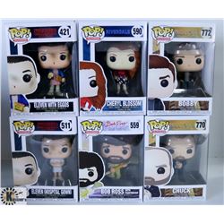 LOT OF SIX FUNKO POPS: ASSORTED TV SHOWS PACK.