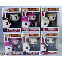 LOT OF SIX FUNKO POPS: ASSORTED ROYALS PACK.