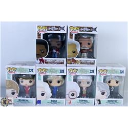 LOT OF SIX FUNKO POPS: ASSORTED TV SHOWS PACK.