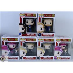 LOT OF SIX FUNKO POPS: ASSORTED ROYALS PACK.