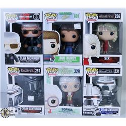 LOT OF SIX FUNKO POPS: ASSORTED TV SHOWS PACK.