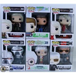 LOT OF SIX FUNKO POPS: ASSORTED TV SHOWS PACK.