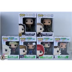 LOT OF SIX FUNKO POPS: ASSORTED TV SHOWS PACK.