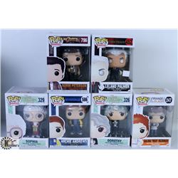 LOT OF SIX FUNKO POPS: ASSORTED TV SHOWS PACK.