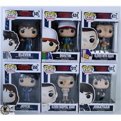 LOT OF SIX FUNKO POPS: ASSORTED STRANGER THINGS